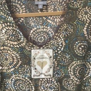 J Jill top with sparkly “gemstones” beneath neck,medium